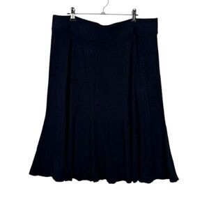 Boden Viscose Stretch Pull On Skirt Navy Blue A-Line Size 14R